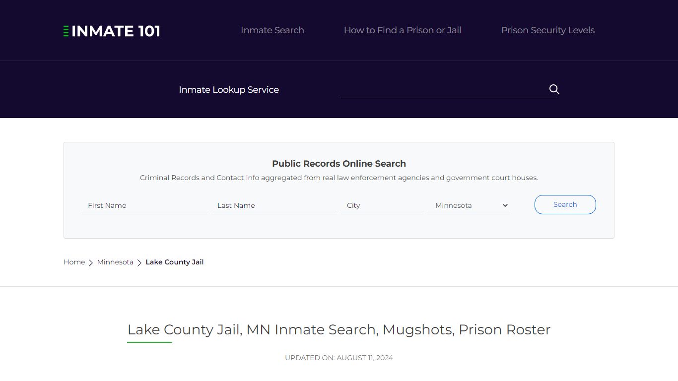 Lake County Jail, MN Inmate Search, Mugshots, Prison Roster